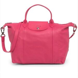 SPRING STEAL Longchamp La Pliage Cuir Bag GENUINE LEATHER